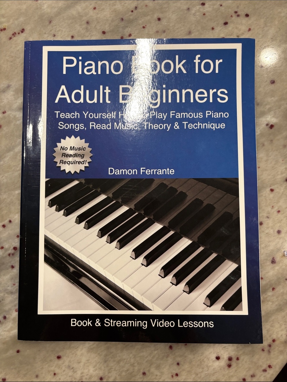 Piano book for adult beginners